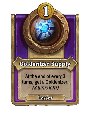 Goldenizer Supply card