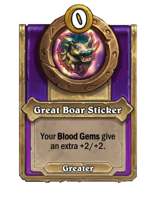 Great Boar Sticker card