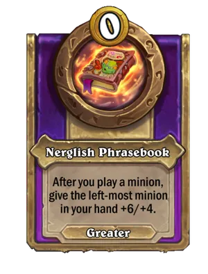 Nerglish Phrasebook card