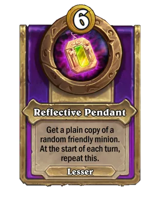 Reflective Pendant card