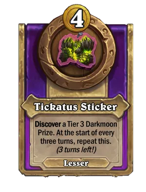 Tickatus Sticker card