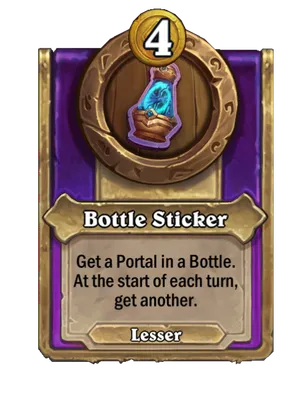 Bottle Sticker card