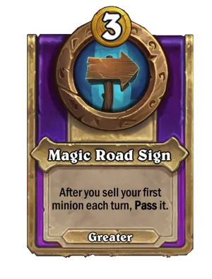 Magic Road Sign card