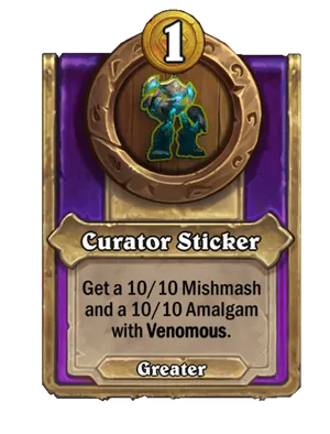 Curator Sticker card
