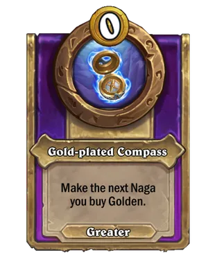 Gold-plated Compass card