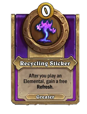 Recycling Sticker card