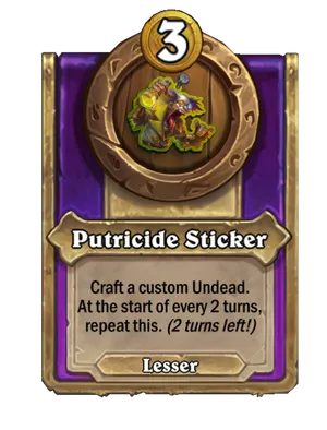 Putricide Sticker card