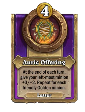 Auric Offering card