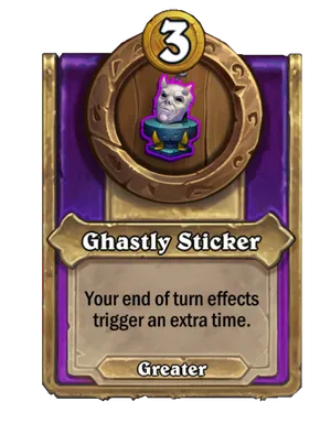 Ghastly Sticker card