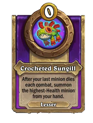 Crocheted Sungill card