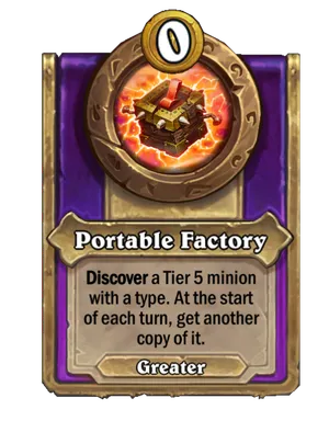 Portable Factory card