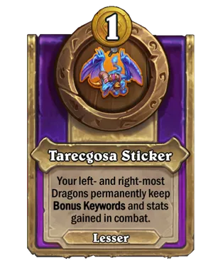 Tarecgosa Sticker card