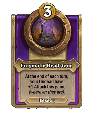 Enigmatic Headstone card