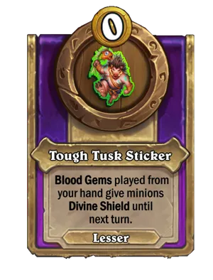 Tough Tusk Sticker card