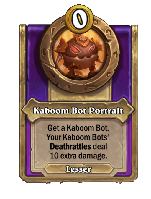 Kaboom Bot Portrait — Trinket — Aura — Hearthstone Battlegrounds card