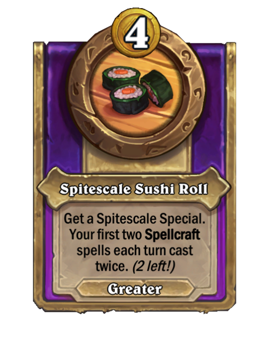Spitescale Sushi Roll — Trinket — Aura — Hearthstone Battlegrounds card
