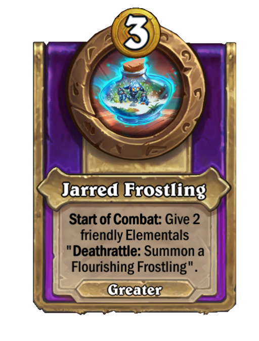 Jarred Frostling — Trinket — Start of Combat — Hearthstone Battlegrounds card