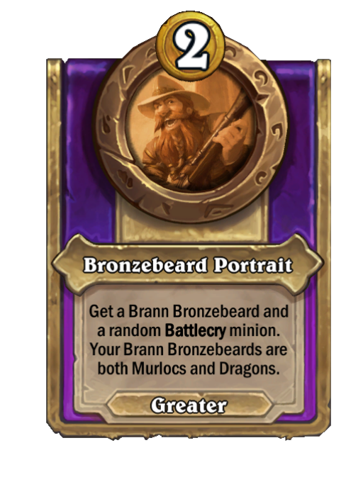 Bronzebeard Portrait — Trinket — Aura — Hearthstone Battlegrounds card