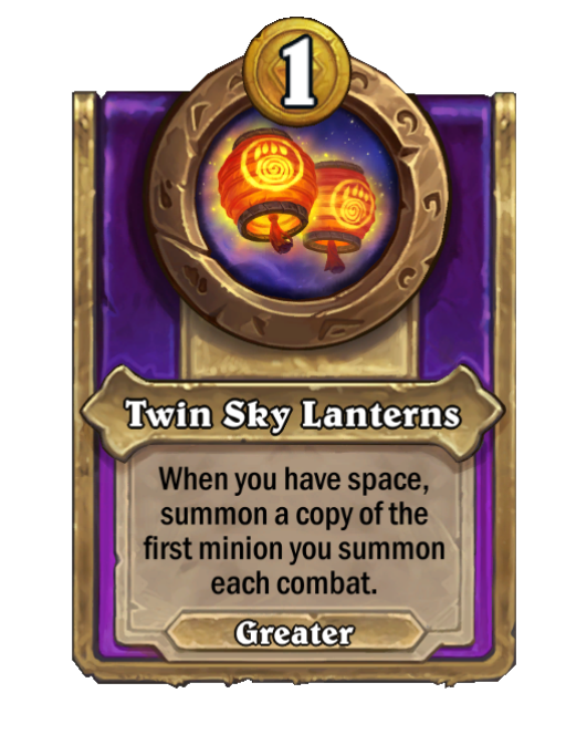 Twin Sky Lanterns — Trinket — Hearthstone Battlegrounds card
