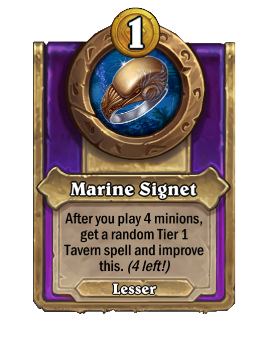Marine Signet — Trinket — Hearthstone Battlegrounds card