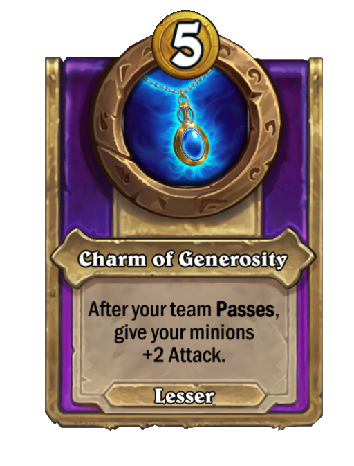 Charm of Generosity — Trinket — Hearthstone Battlegrounds card