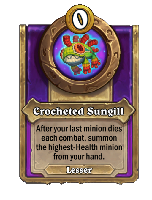 Crocheted Sungill — Trinket — Hearthstone Battlegrounds card