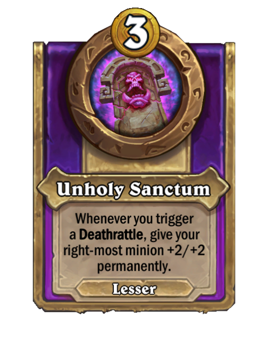Unholy Sanctum — Trinket — Hearthstone Battlegrounds card