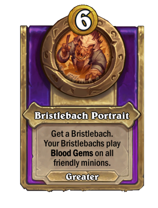 Bristlebach Portrait — Trinket — Aura — Hearthstone Battlegrounds card
