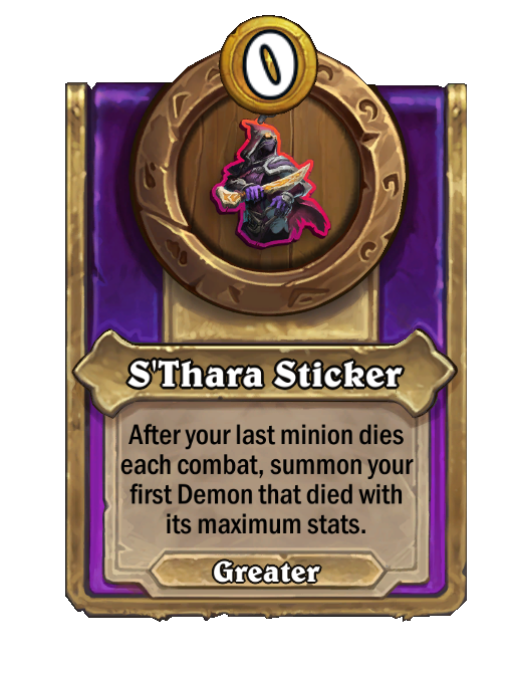 S'Thara Sticker — Trinket — Hearthstone Battlegrounds card