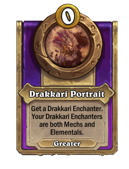 Drakkari Portrait — Trinket — Aura — Hearthstone Battlegrounds card