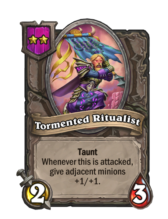Tormented Ritualist — Tier 2 — Minion — 2/3 — Taunt — Hearthstone Battlegrounds card