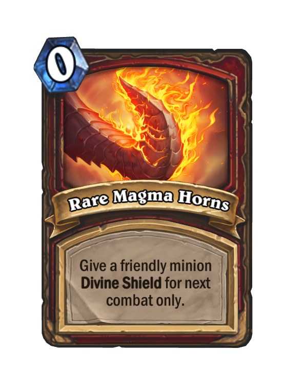 Rare Magma Horns — Spell — Hearthstone Battlegrounds card