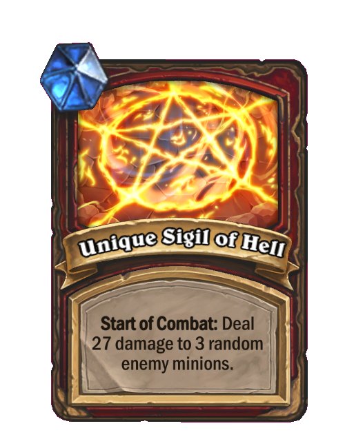 Unique Sigil of Hell — Spell — Start of Combat — Hearthstone Battlegrounds card