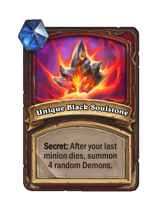 Unique Black Soulstone — Spell — Secret — Hearthstone Battlegrounds card