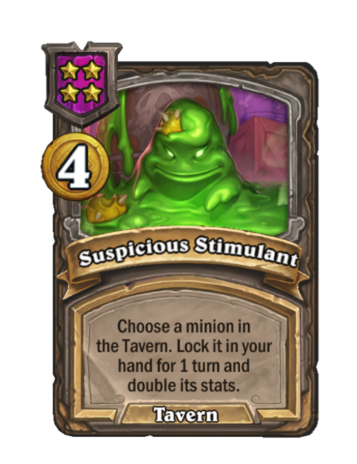 Suspicious Stimulant — Tier 4 — Spell — Hearthstone Battlegrounds card